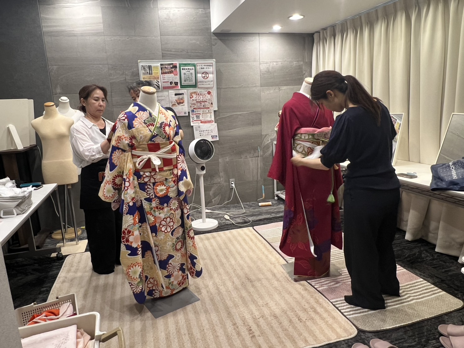着付けの授業も大人気！